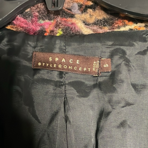 Space style concept multi color lane wool & mohair cardigan sweater - Picture 3 of 5